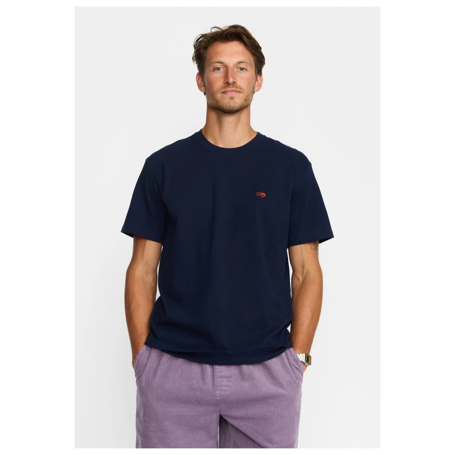 Мъжка тениска Revolution Application T-Shirt - Navy / Melange / Shrimp