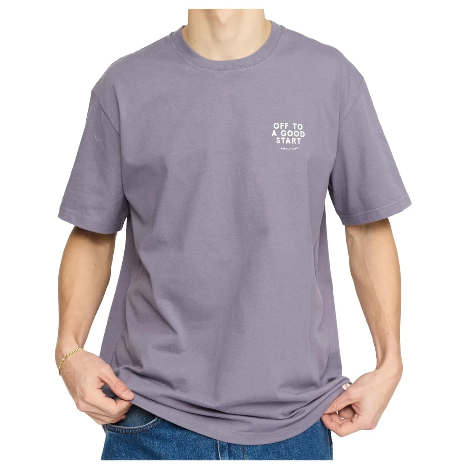 Мъжка тениска Revolution Application T-Shirt Off T-shirt - Purple