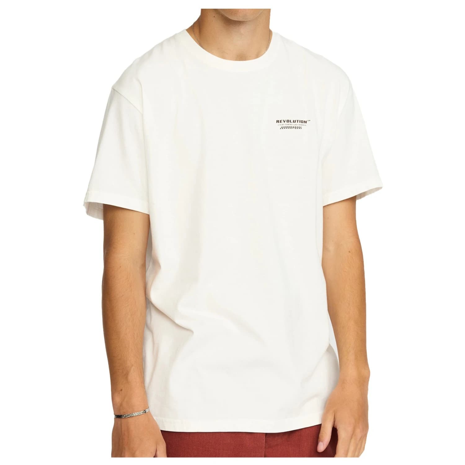 Мъжка тениска Revolution Printed T-Shirt Logo T-shirt - Offwhite