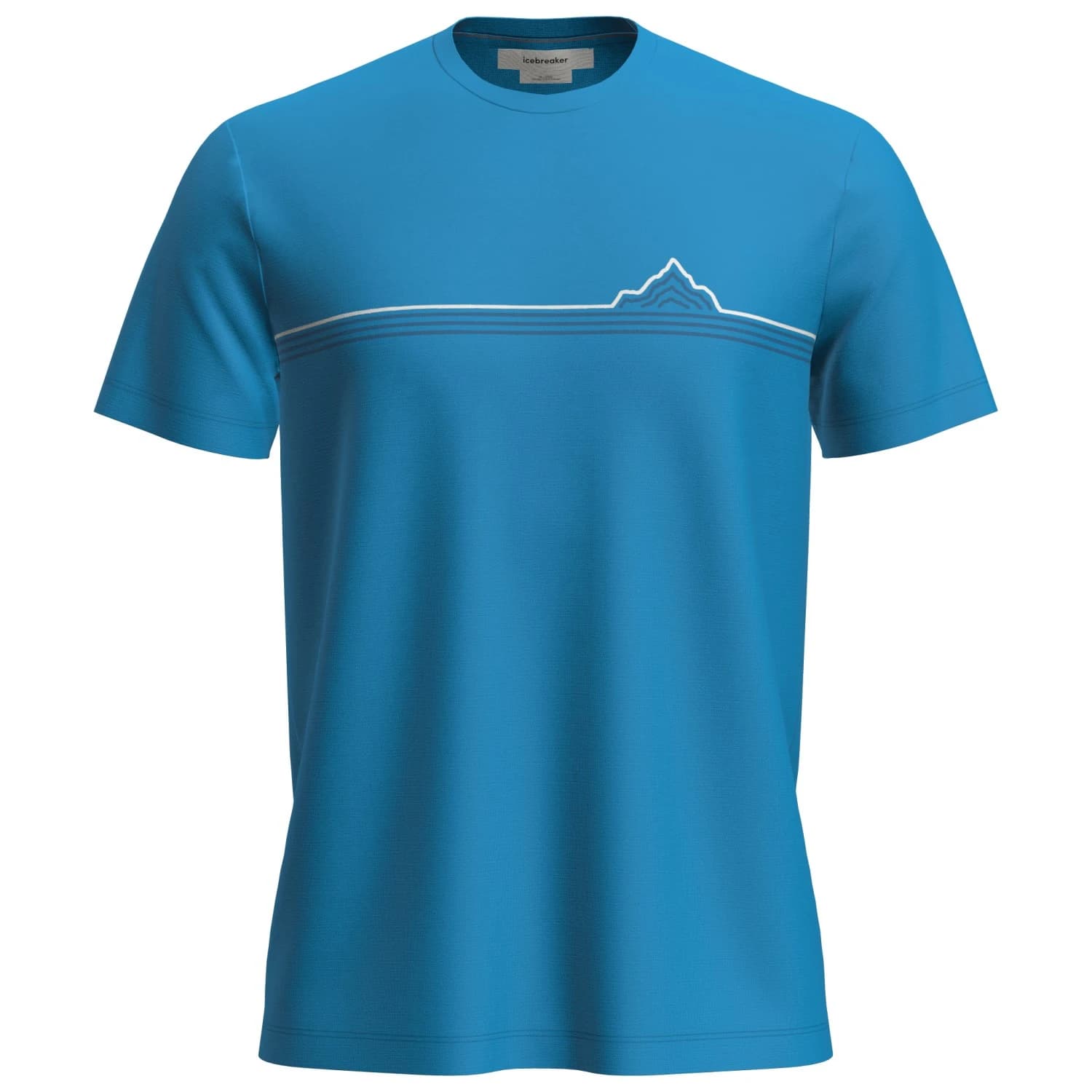 Мъжка мериносова блуза Icebreaker Merino 150 Tech Lite S/S Tee Range Stripes Merino shirt - Arctic