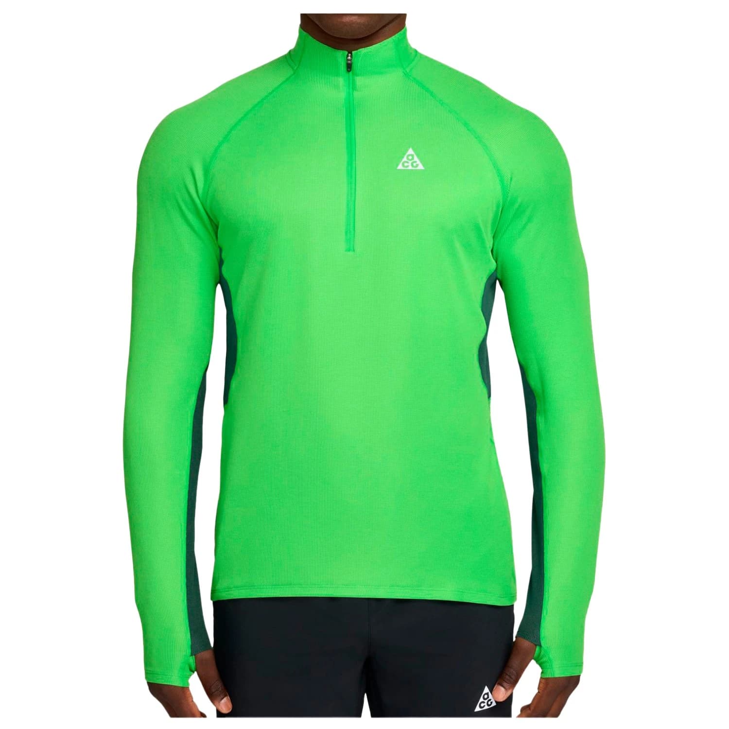 Мъжка спортна тениска Nike ACG Dri-Fit Trail Midlayer Half Zip Running shirt - Mean Green / Fir / Summit White