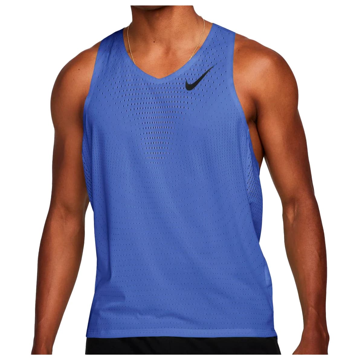 Мъжка тениска Nike Dri-Fit ADV Aeroswift Singlet Running shirt - Sapphire / Black