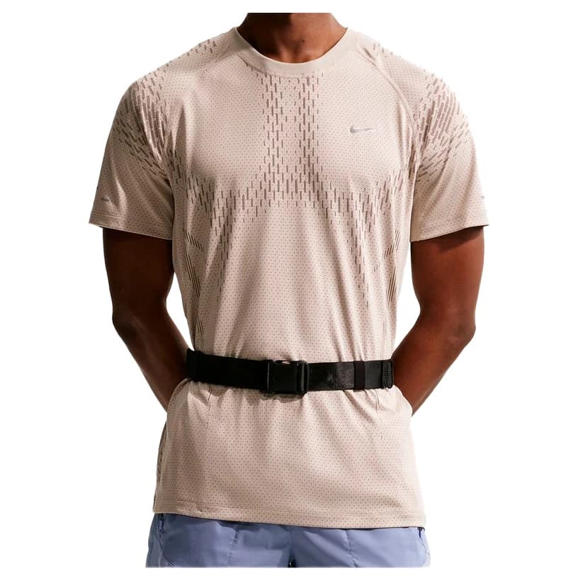 Мъжка тениска Nike Stride Dri-FIT ADV Short-Sleeve Running Top Running shirt - Cream II / Mink Brown / Reflective Silver