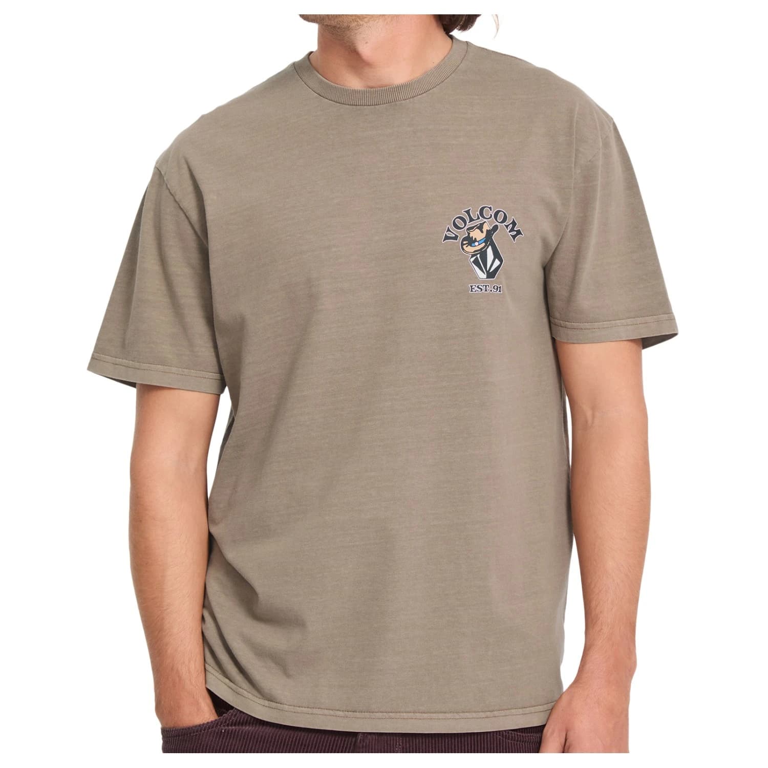 Мъжка тениска Volcom Bad Luck S/S T-shirt - Earth