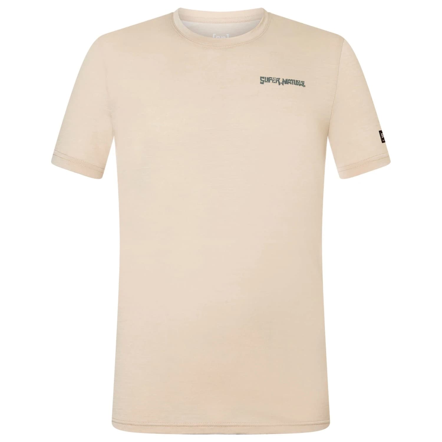 Мъжка мериносова блуза super.natural Peak Lovers Tee Merino shirt - White Pepper / Eucalyptus