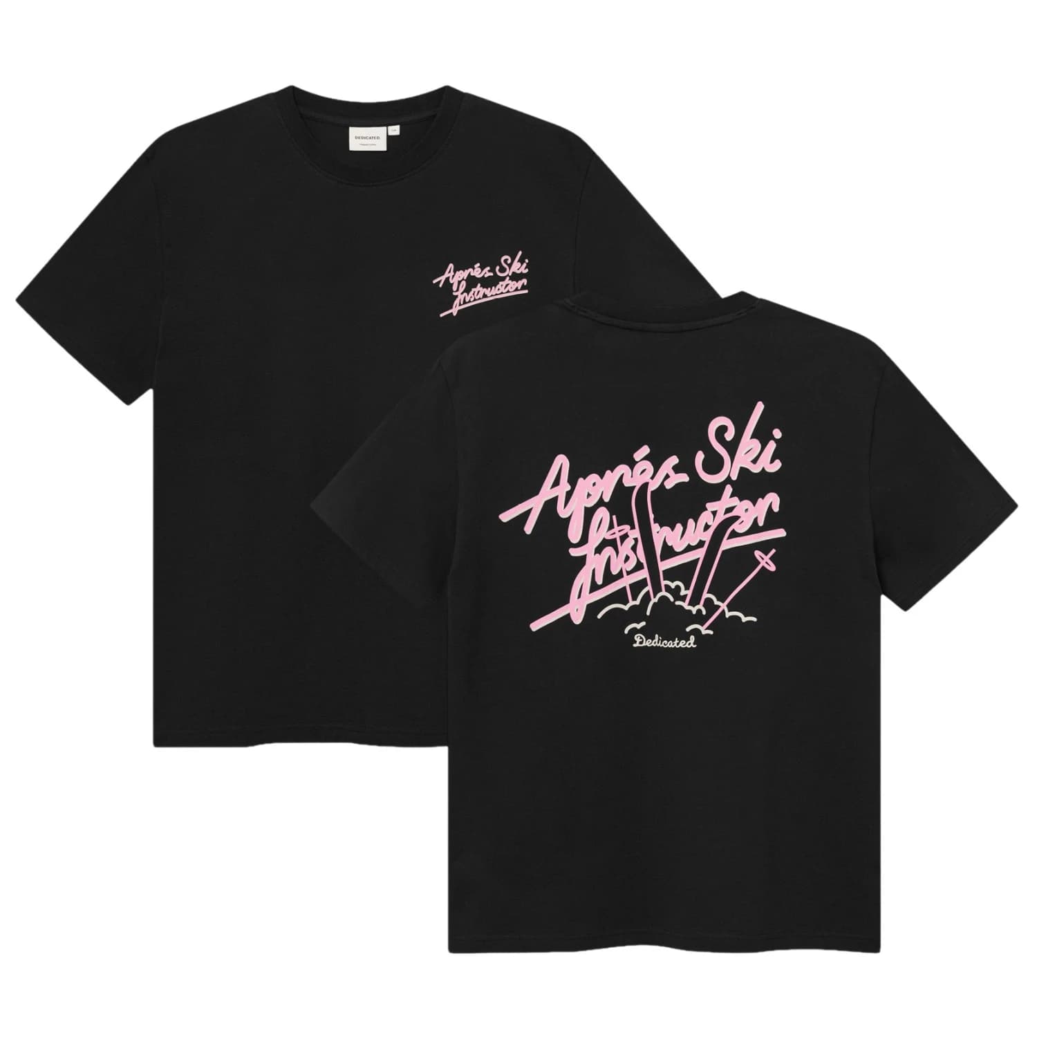 Мъжка тениска DEDICATED T-Shirt Stockholm Apres Ski Instructor T-shirt - Black