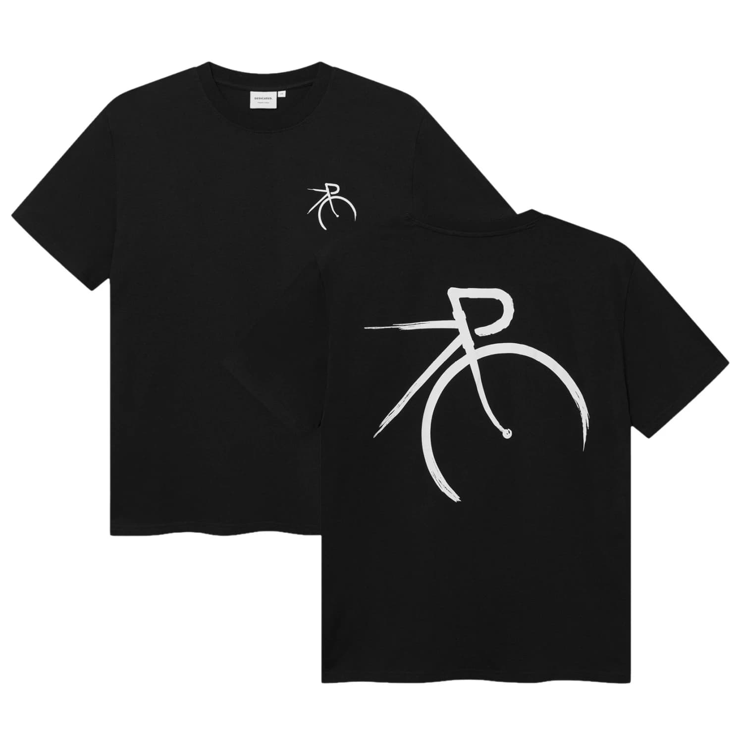 Мъжка тениска DEDICATED T-Shirt Stockholm Painted Side Bike T-shirt - Black