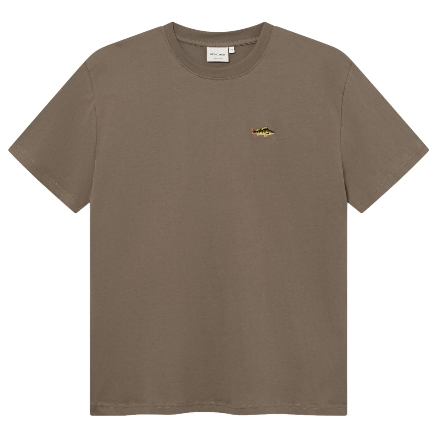 Мъжка тениска DEDICATED T-Shirt Stockholm Perch EMB T-shirt - Bungee Green