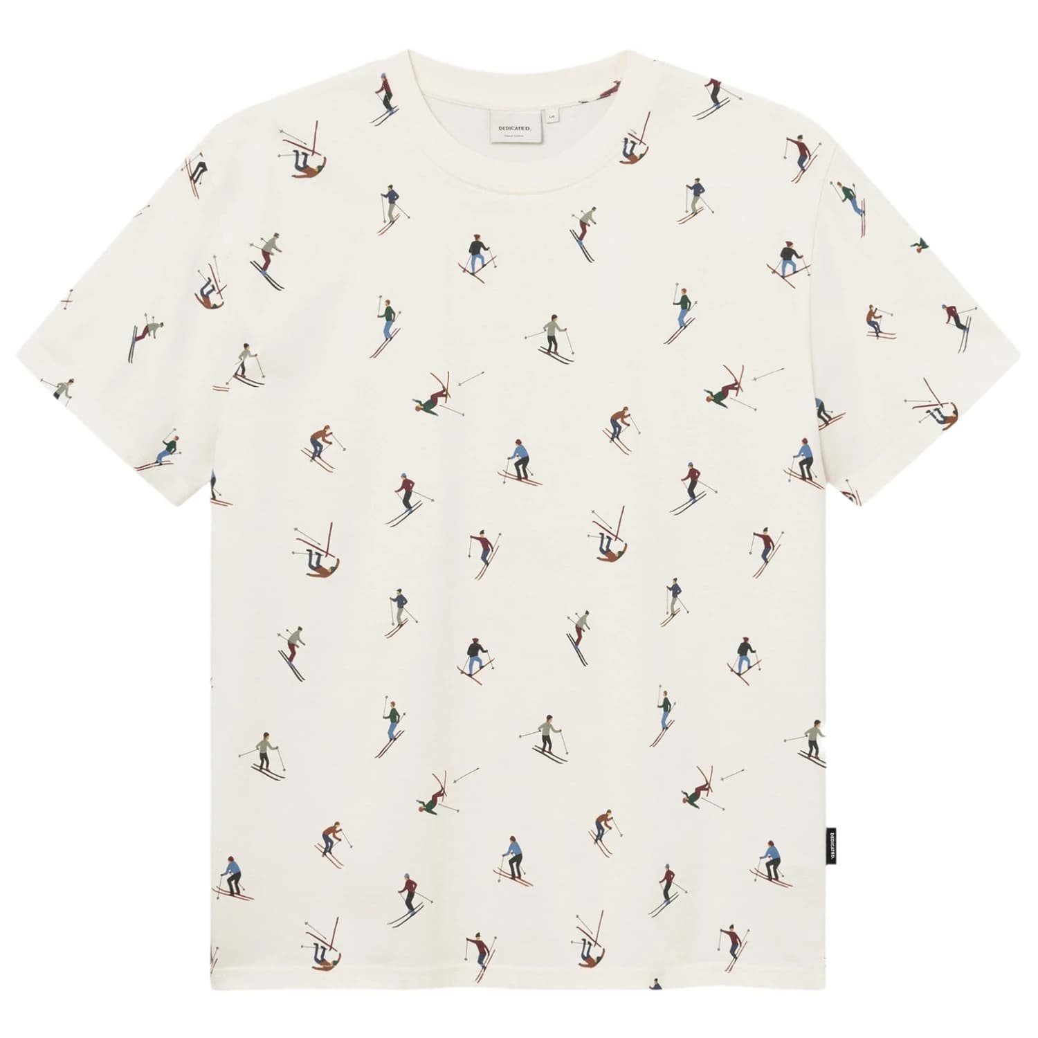Мъжка тениска DEDICATED T-Shirt Stockholm Ski Team AOP T-shirt - Off-White