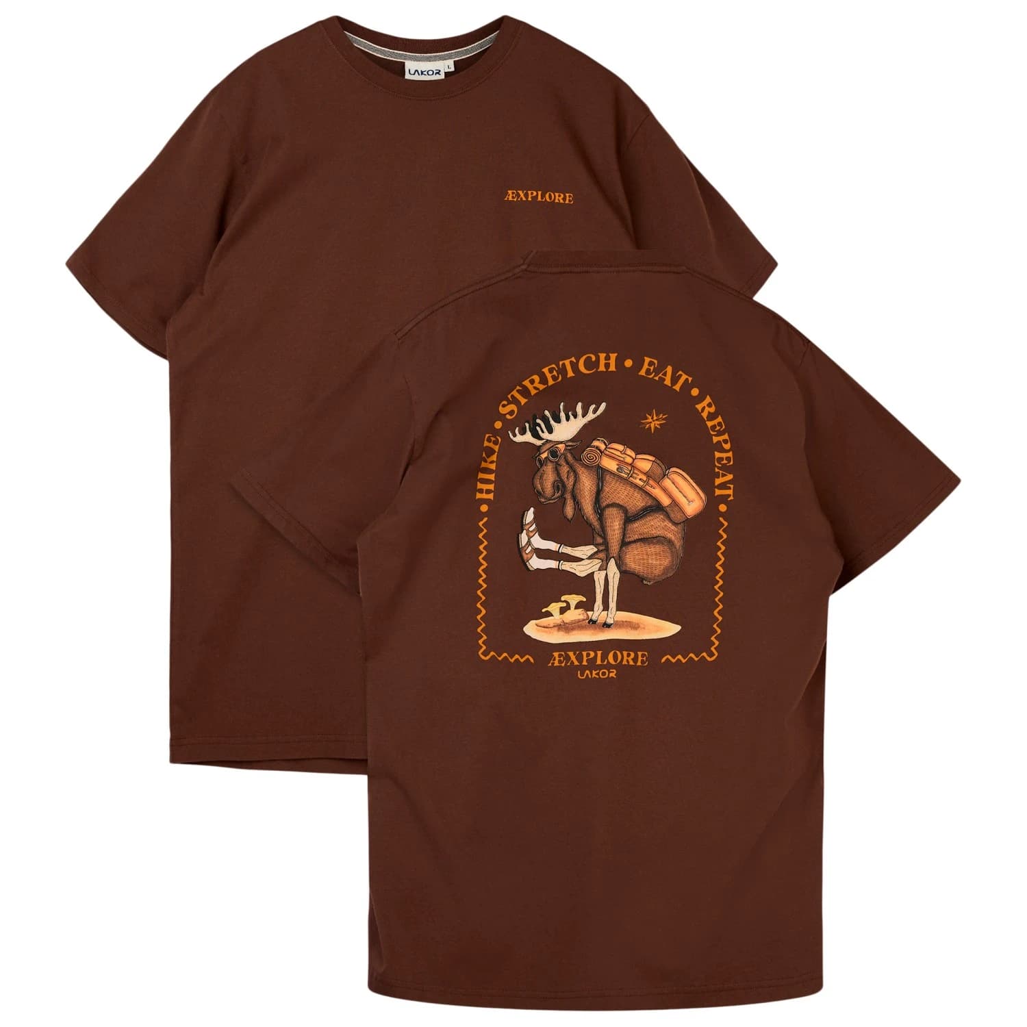 Тениска LAKOR Yoga Moose T-Shirt - Chicory Coffee