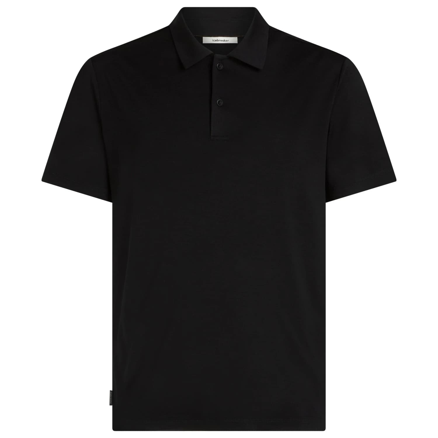 Мъжка мериносова блуза Icebreaker 15.5 Merinofine S/S Polo Merino shirt - Black