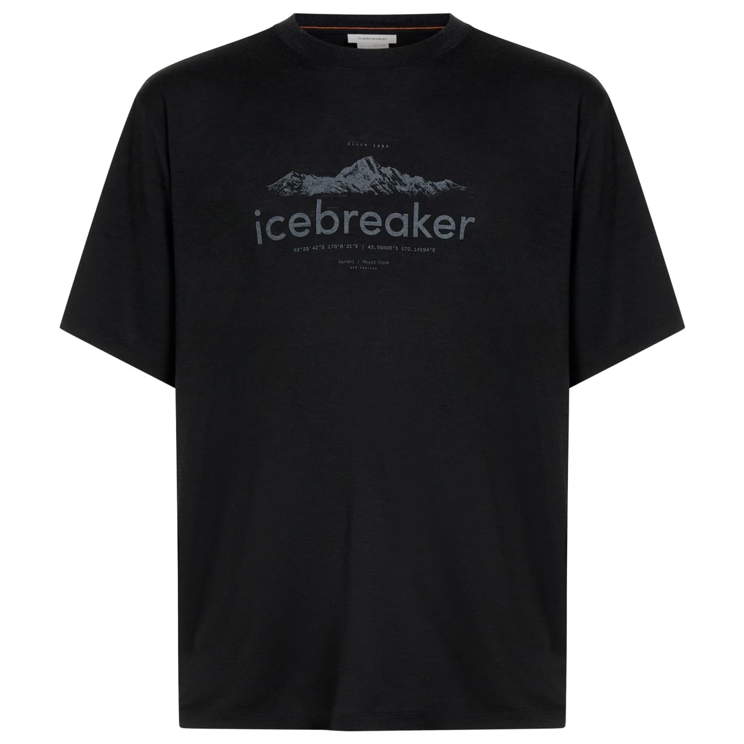 Мъжка мериносова блуза Icebreaker Merino 150 Tech Lite S/S Relaxed Tee Heritage Merino shirt - Black