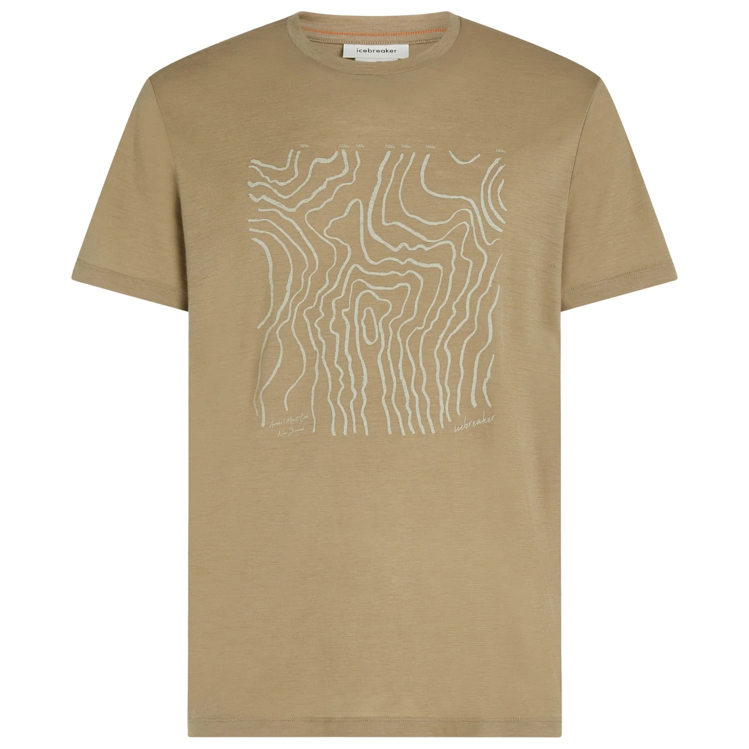 Мъжка мериносова блуза Icebreaker Merino 150 Tech Lite S/S Tee Great Heights Merino shirt - Cumin