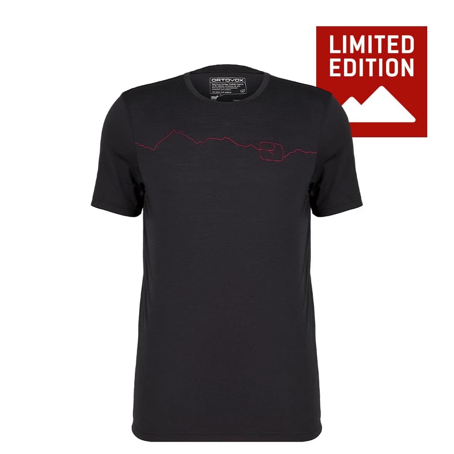 Мъжка мериносова блуза Ortovox 150 Cool Bergfreunde Exclusive TS Merino shirt - Black Raven