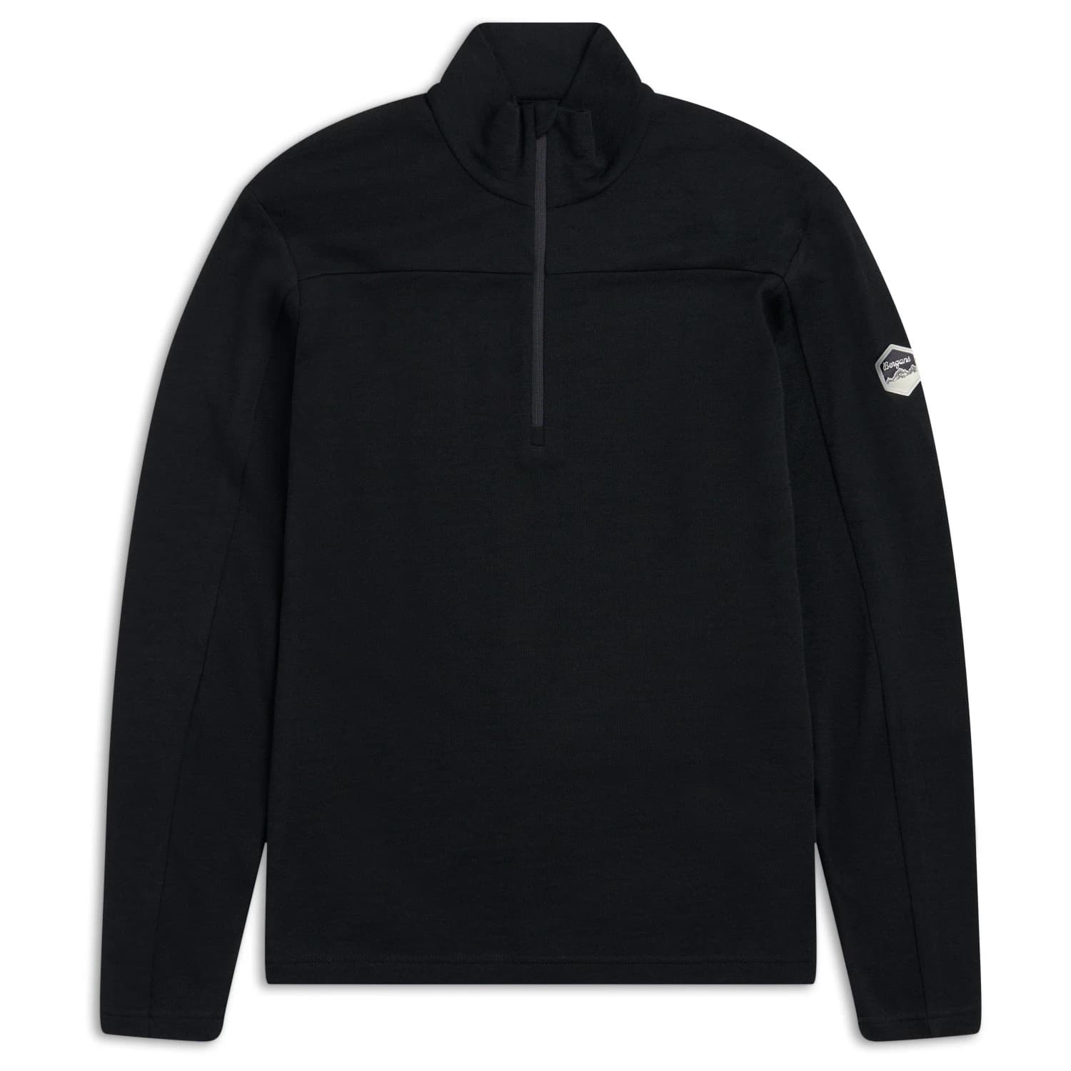 Мъжка мериносова блуза Bergans Inner:Dual Merino Half Zip Sport shirt - Black