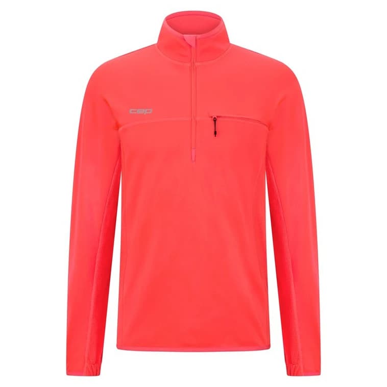 Мъжка тениска CEP Core Run Thermal Zip Shirt Long Sleeve 2.0 Running shirt - Neon Coral