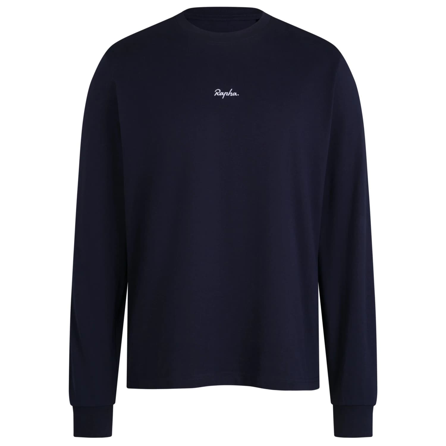 Мъжка блуза с дълъг ръкав Rapha Long Sleeve Cotton T-Shirt Longsleeve - Dark Navy / White