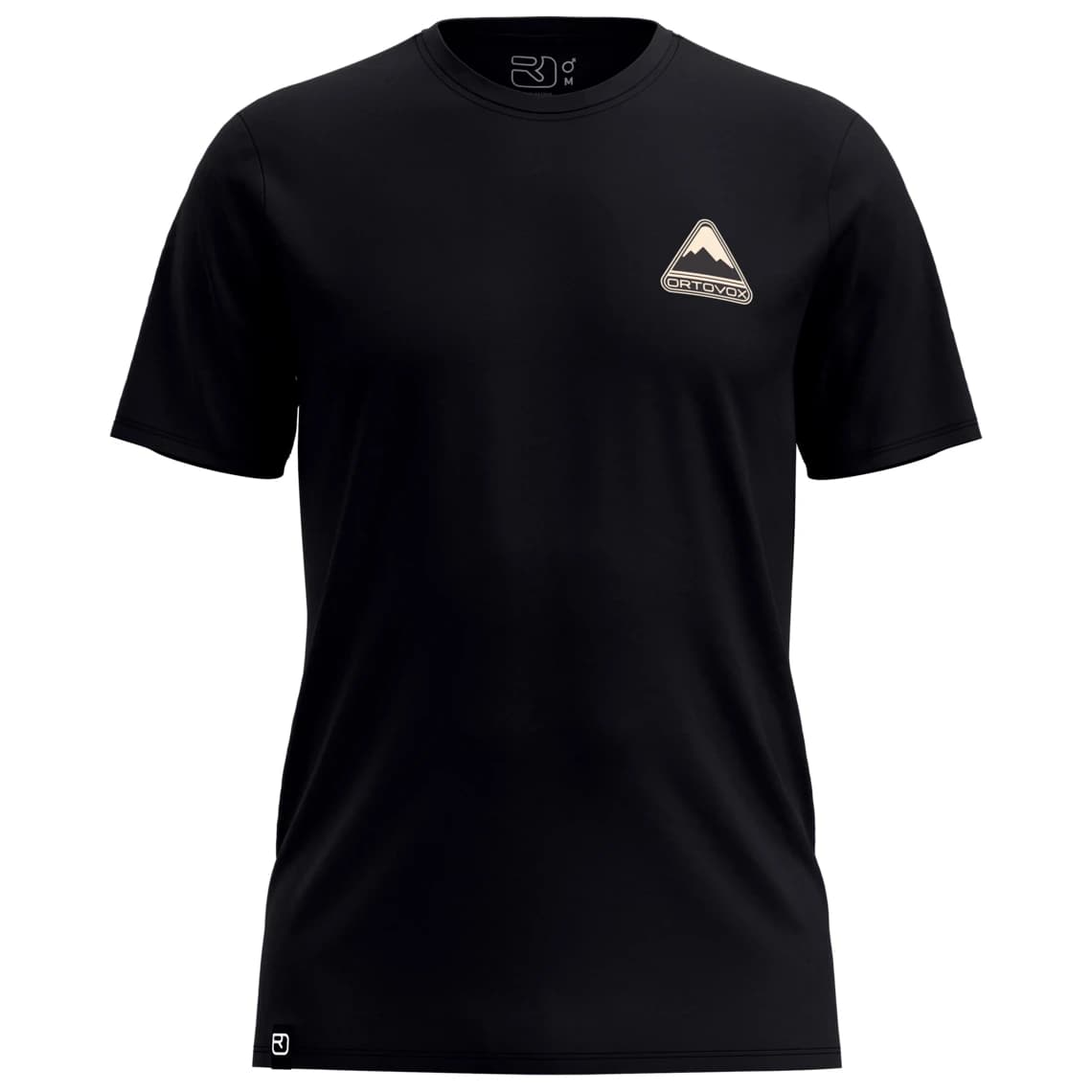 Мъжка мериносова блуза Ortovox 140 Cool Triangle TS Merino shirt - Black Raven