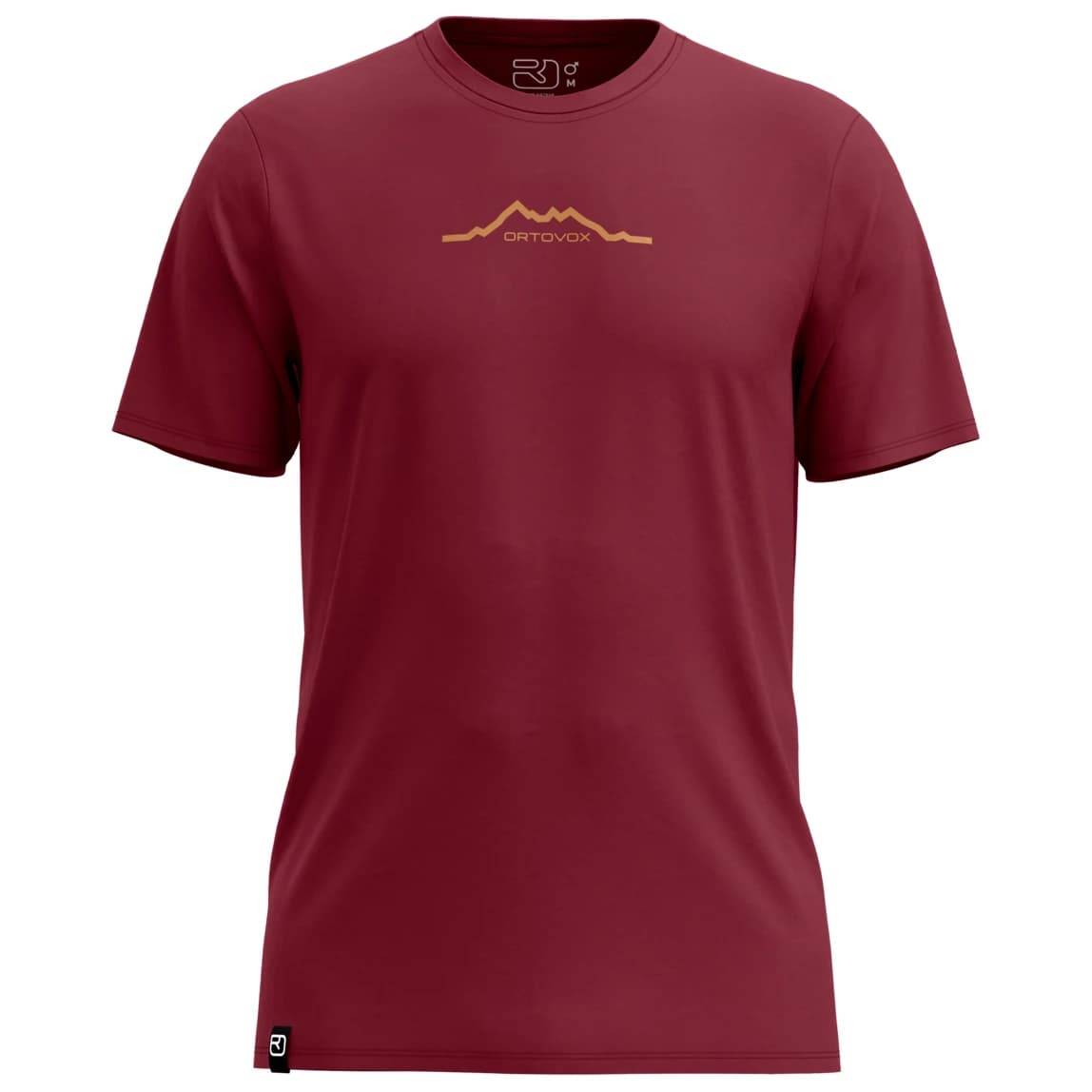 Мъжка мериносова блуза Ortovox 150 Cool Mountain TS Merino shirt - Red Malbec
