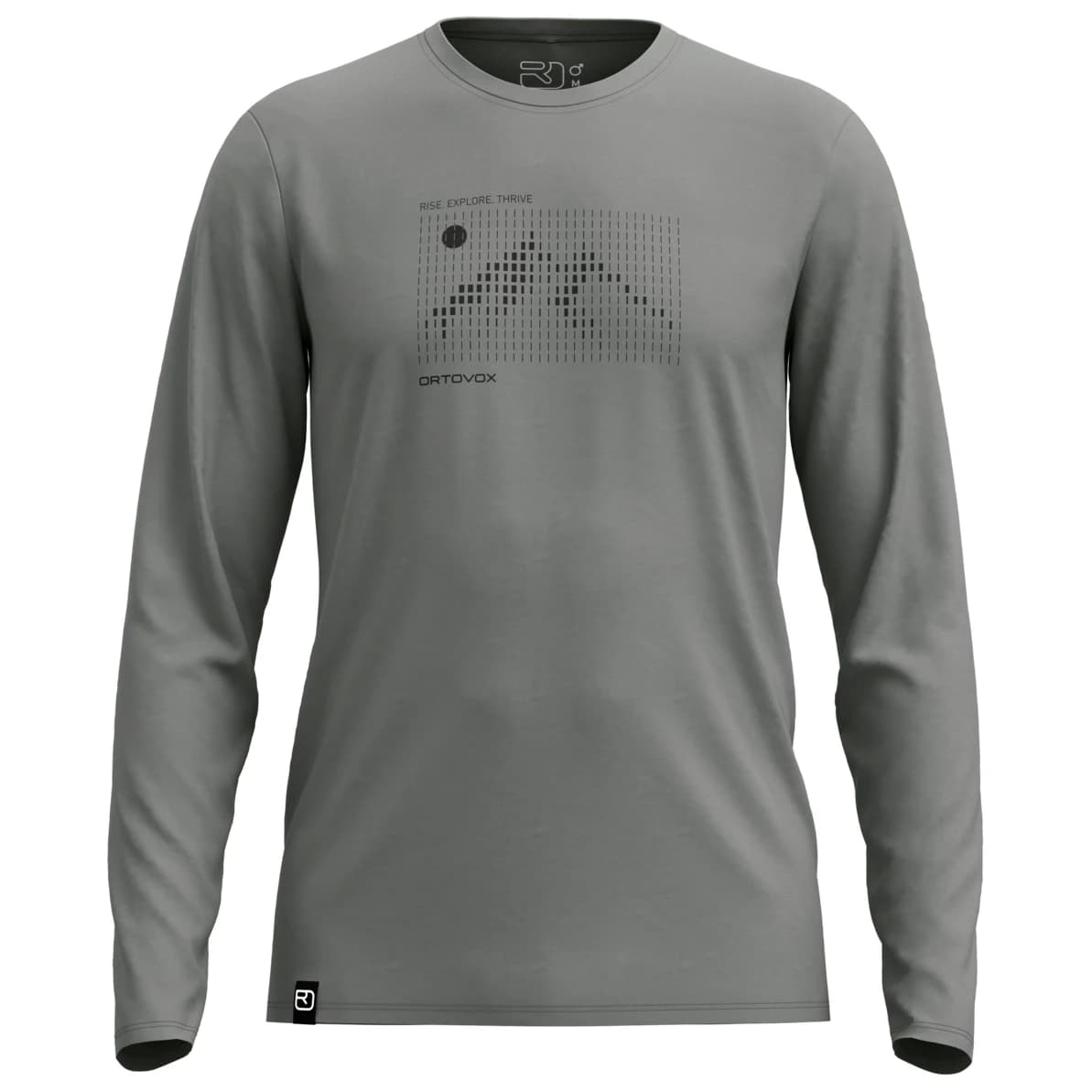 Мъжка мериносова блуза Ortovox 185 Merino Sunrise L/S Merino shirt - Dark Sage