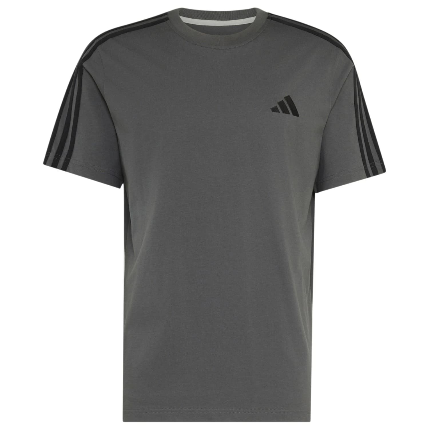 Мъжка тениска adidas Essentials Single Jersey Left Chest Branded Tee T-shirt - Grey Five / Black