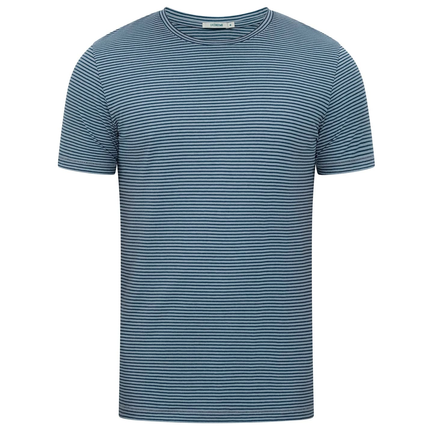 Мъжка тениска GreenBomb Basic Spice T-shirt - Blue Smoke Stripes