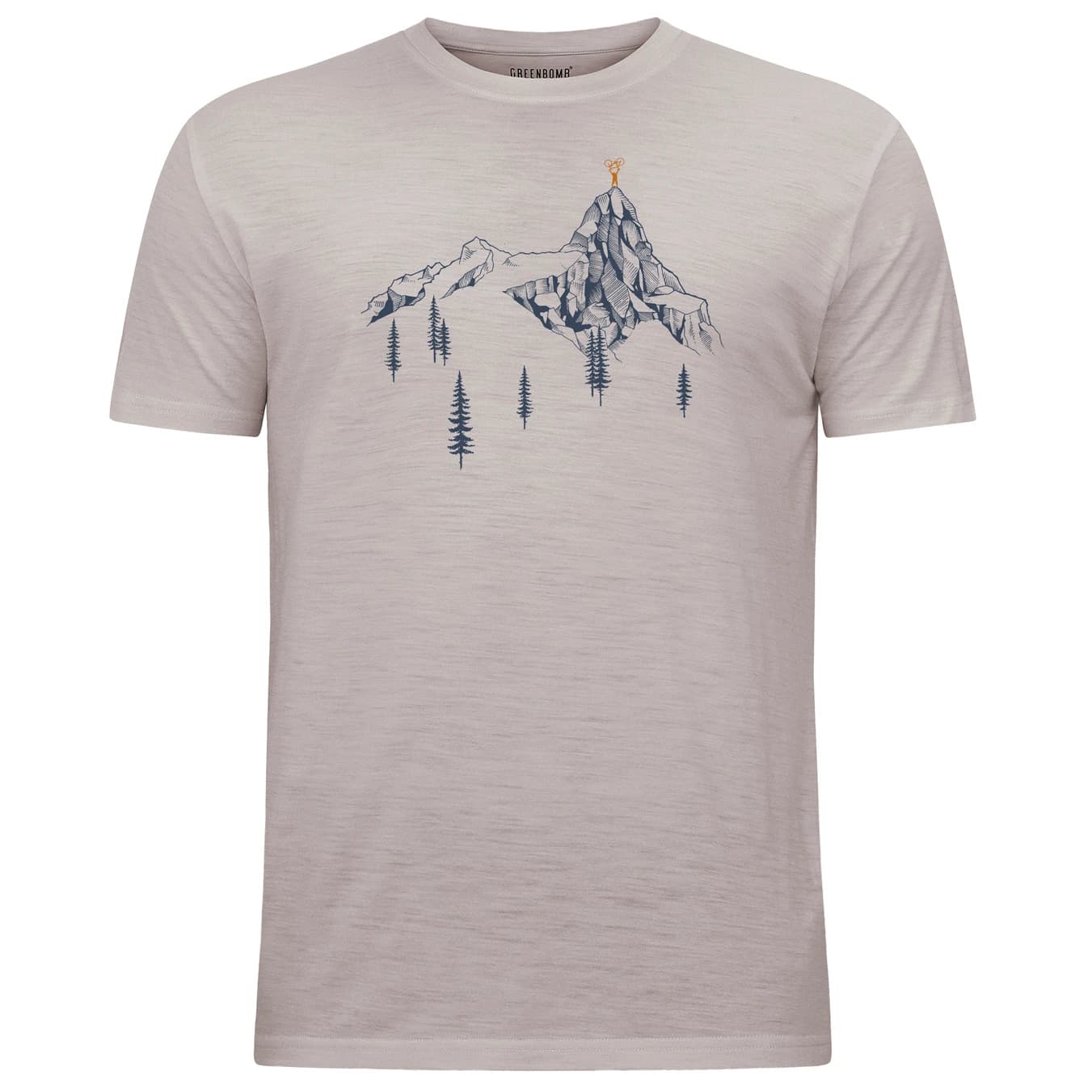Мъжка мериносова блуза GreenBomb Bike Destination Loom Merino shirt - Sandstone