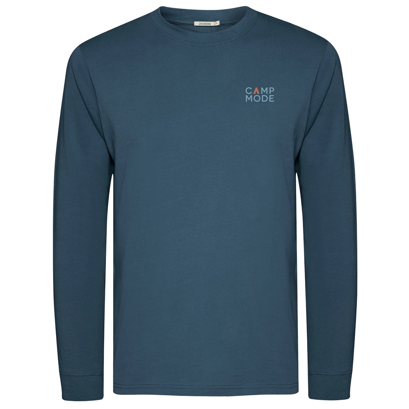 Мъжка блуза с дълъг ръкав GreenBomb Camp Mode Crisp Longsleeve - Blue Pine