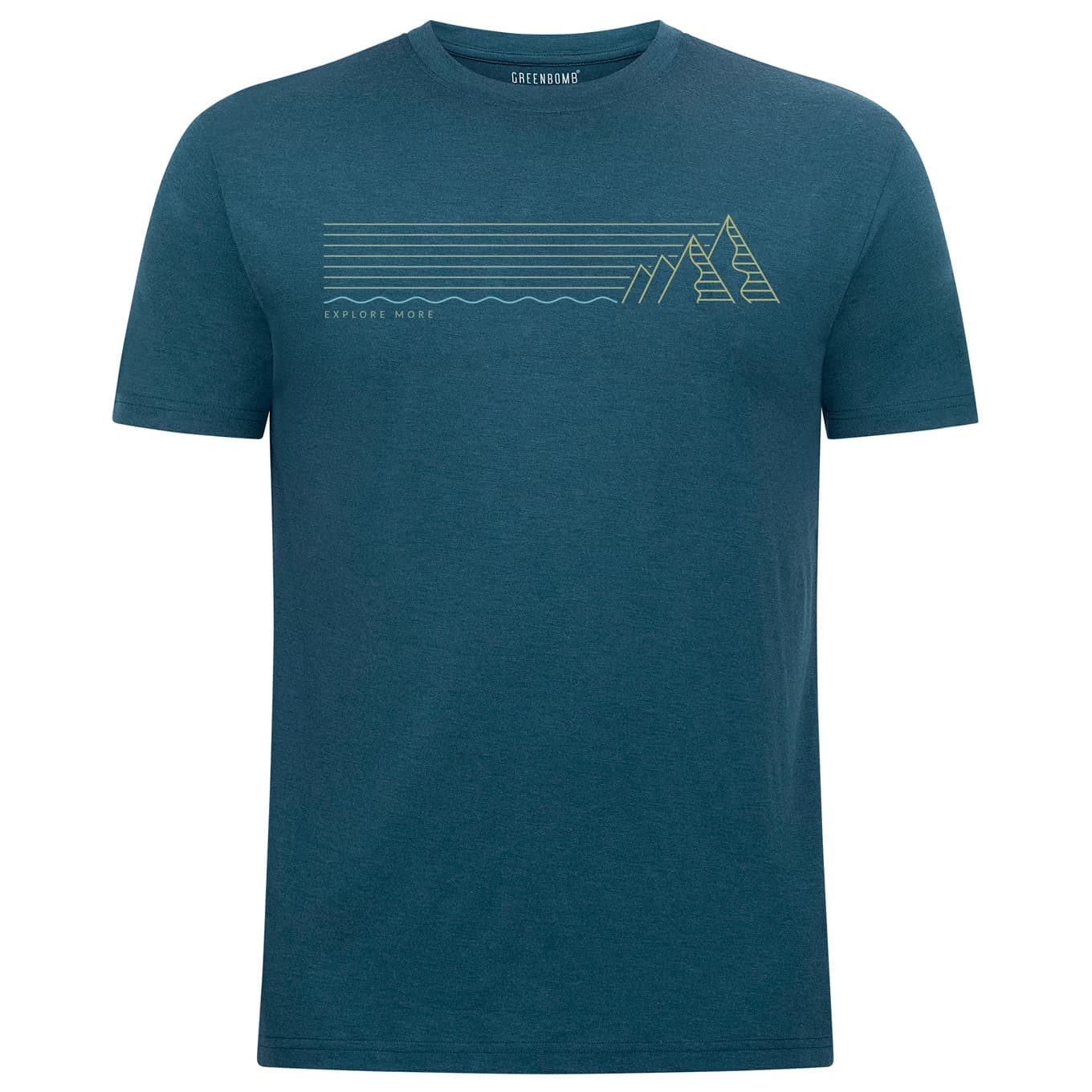 Мъжка мериносова блуза GreenBomb Explore Loom Merino shirt - Blue Pine