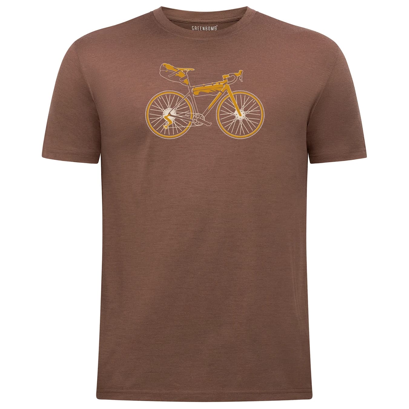 Мъжка мериносова блуза GreenBomb Gravel Loom Merino shirt - Earth Wood