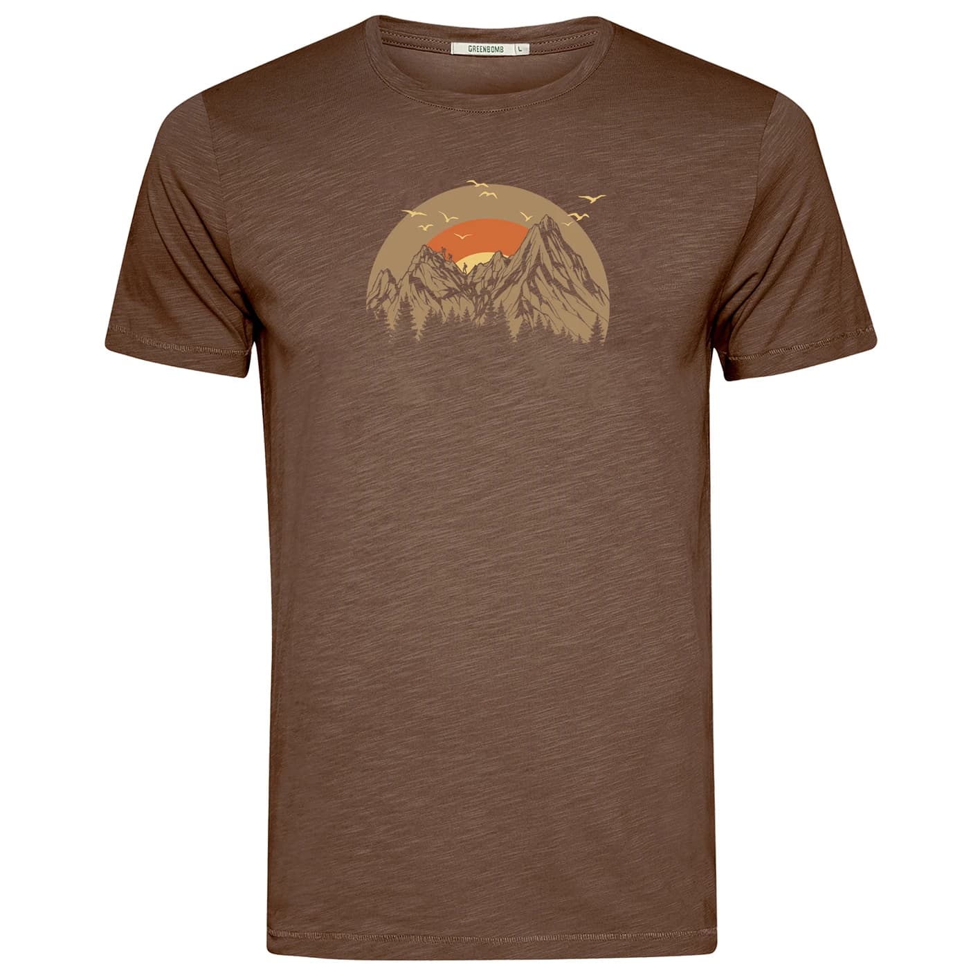 Мъжка тениска GreenBomb Peak Circle Spice T-shirt - Earth Wood