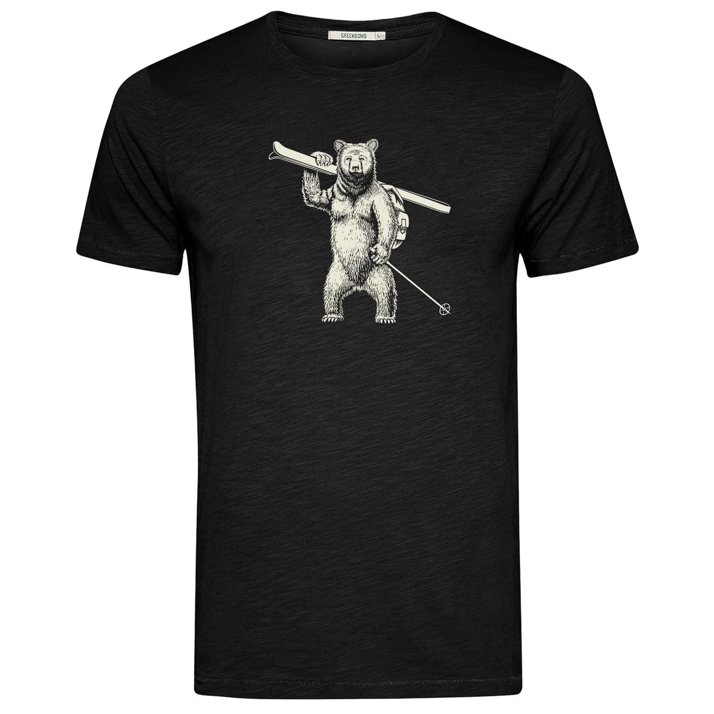 Мъжка тениска GreenBomb Ski Bear Spice T-shirt - Black