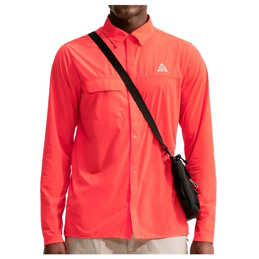 Тениска Nike ACG Aireez Button L/S Running jacket - Light Crimson / Summit White