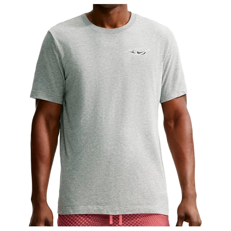 Мъжка тениска Nike Dri-Fit Tee Stride Print Pack Running shirt - Dark Grey Heather / Black / White