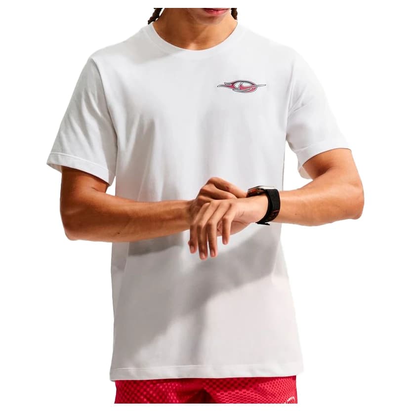 Мъжка тениска Nike Dri-Fit Tee Stride Print Pack Running shirt - White / Fusion Red / Black