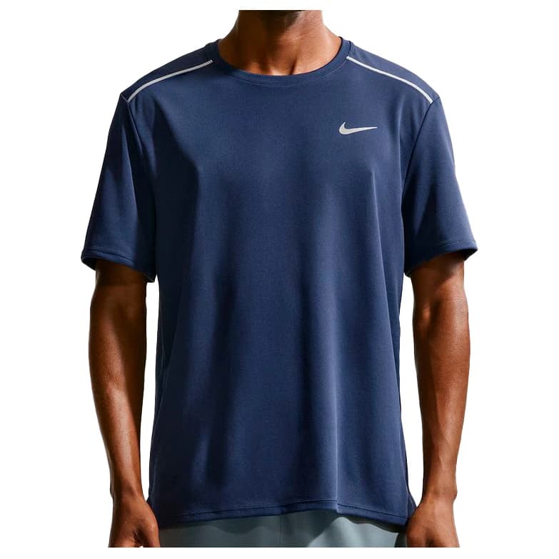 Мъжка тениска Nike Dri-Fit UV Miler S/S Running shirt - Midnight Navy / Obsidian / Reflective Silver