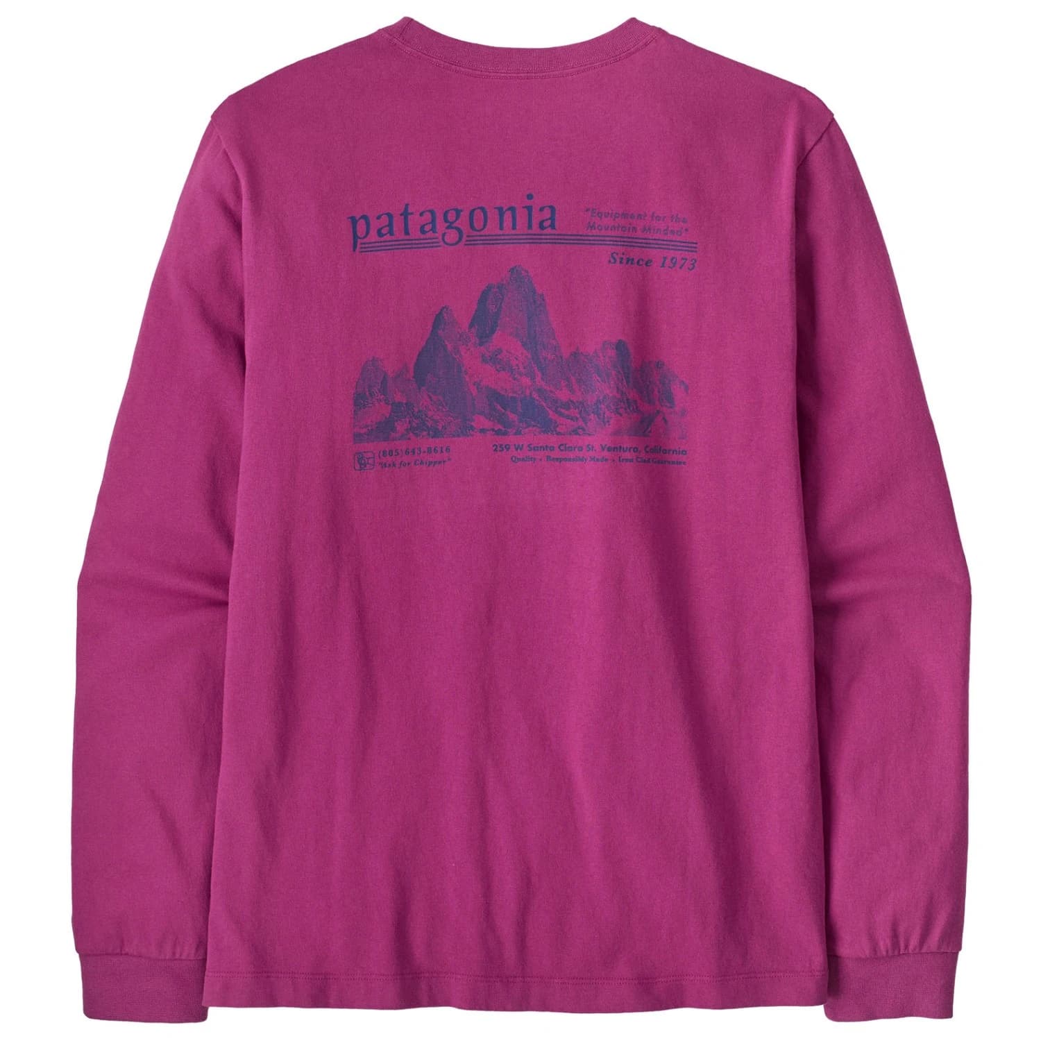 Мъжка блуза с дълъг ръкав Patagonia L/S MW Hut Tripper Skyline T-Shirt Longsleeve - Amaranth Pink