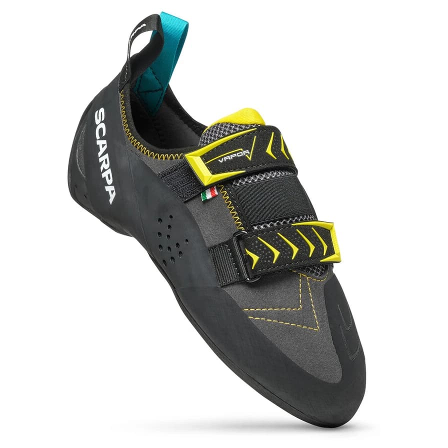 Обувки с велкро Scarpa Vapor V Climbing shoes - Smoke / Yellow