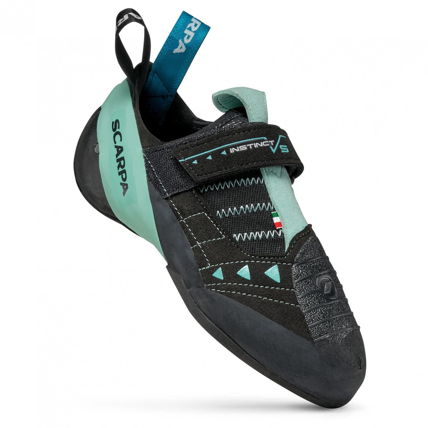 Дамски обувки с велкро Scarpa Women's Instinct VS Climbing shoes - Black / Aqua