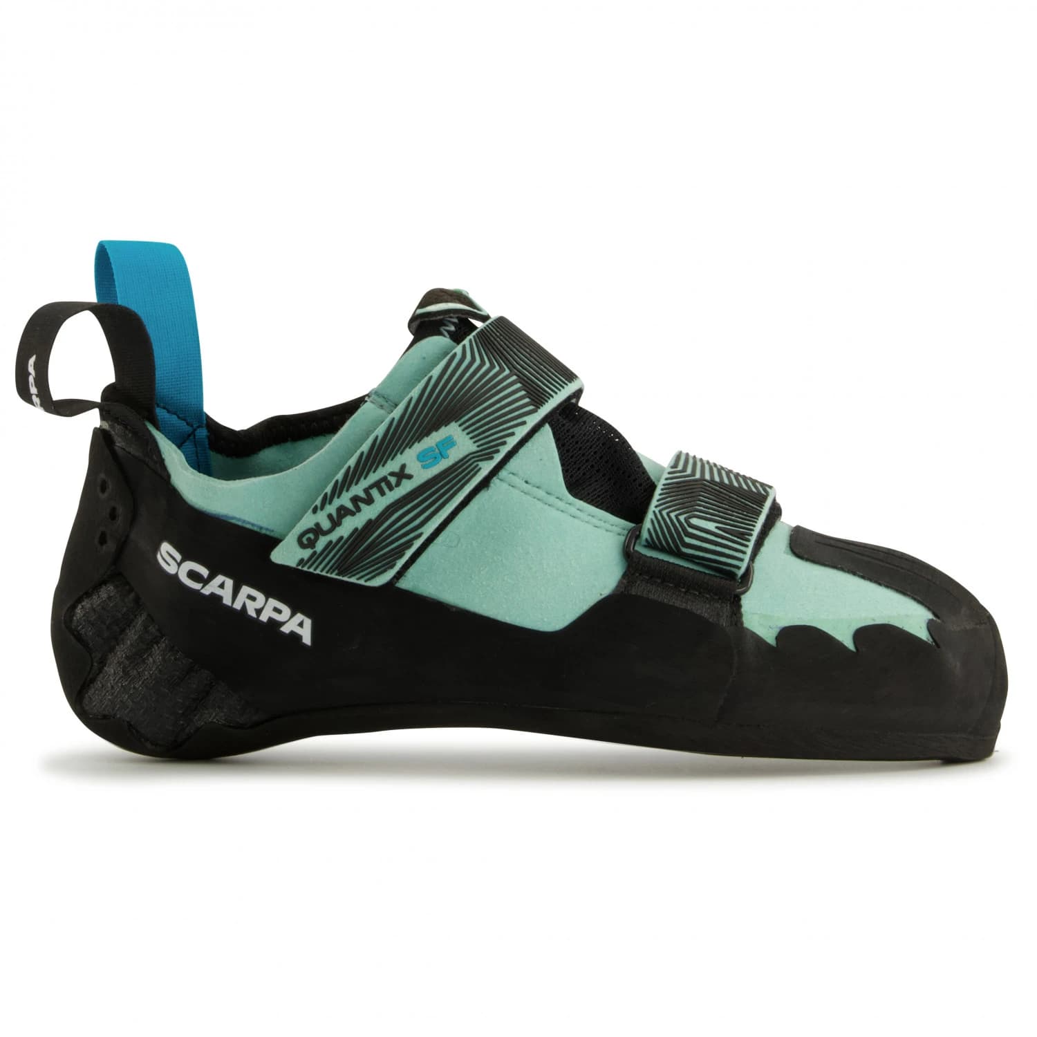 Дамски обувки с велкро Scarpa Women's Quantix SF Climbing shoes - Aqua / Black