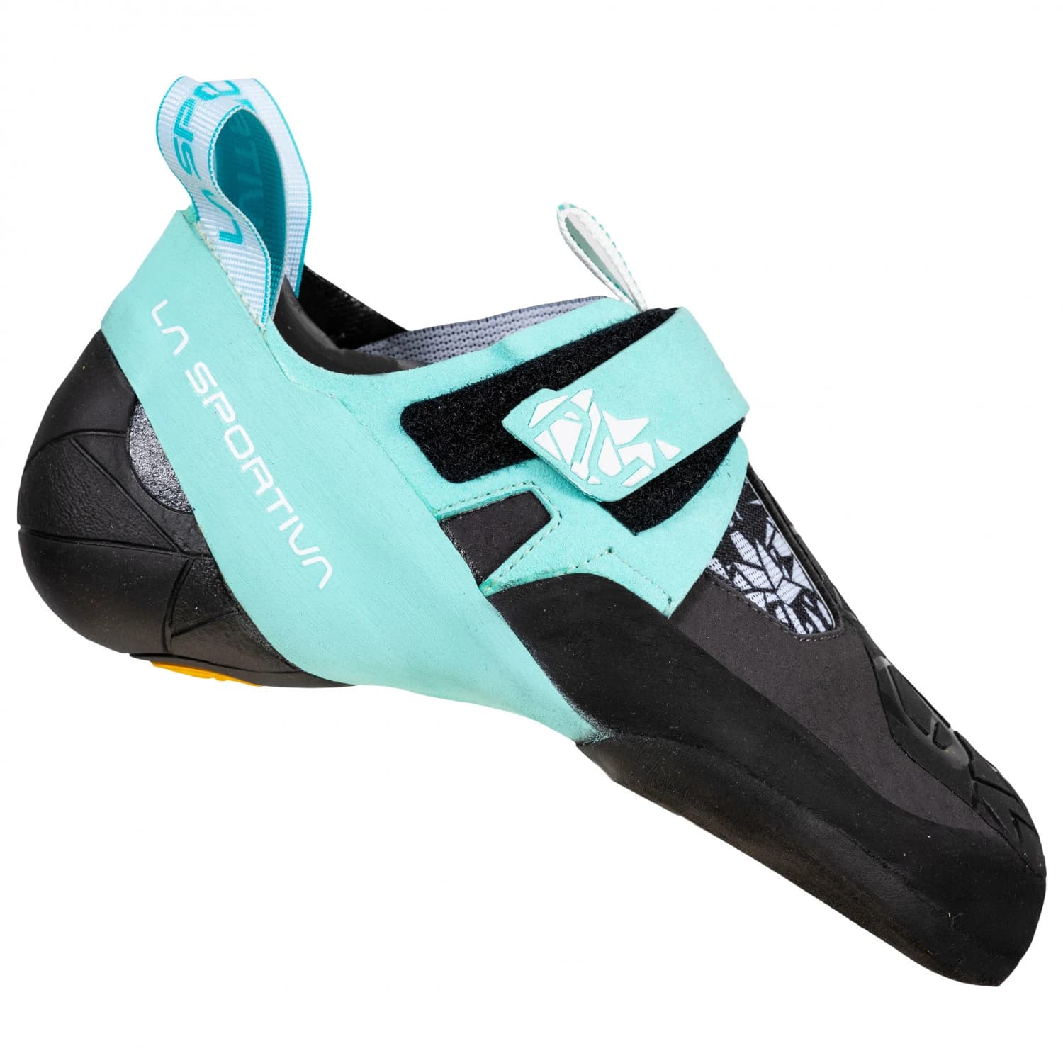 Дамски обувки с велкро La Sportiva Women's Skwama Vegan Climbing shoes - Carbon / Turquoise