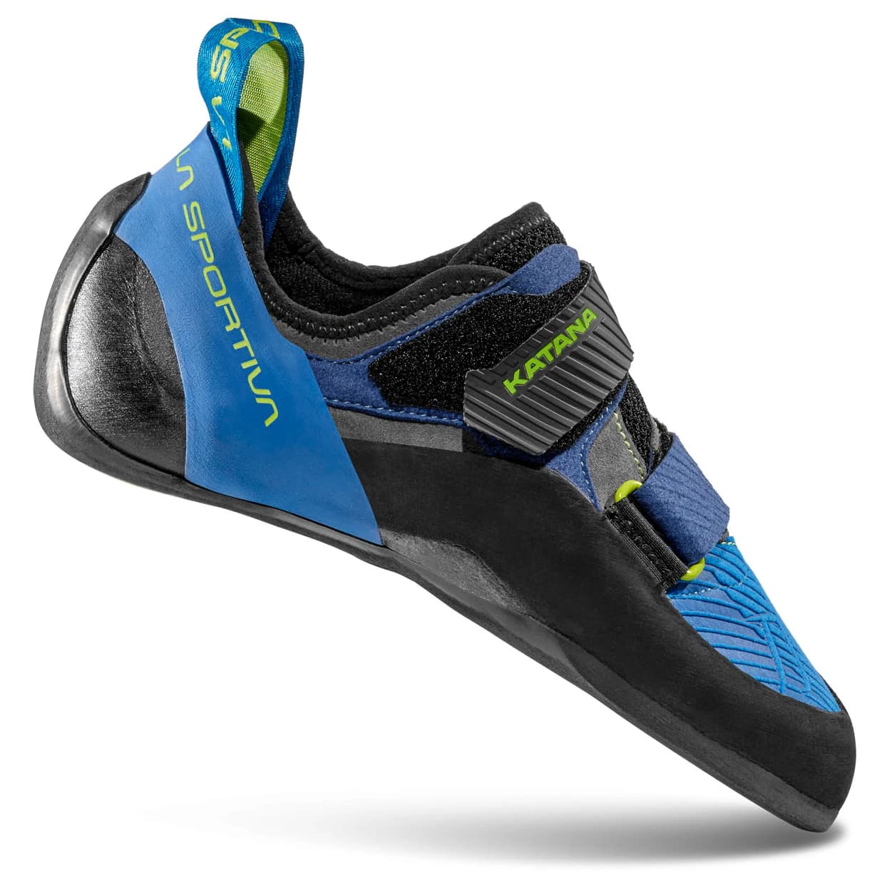 Мъжки обувки с велкро La Sportiva Katana Climbing shoes - Electric Blue / Lime Punch