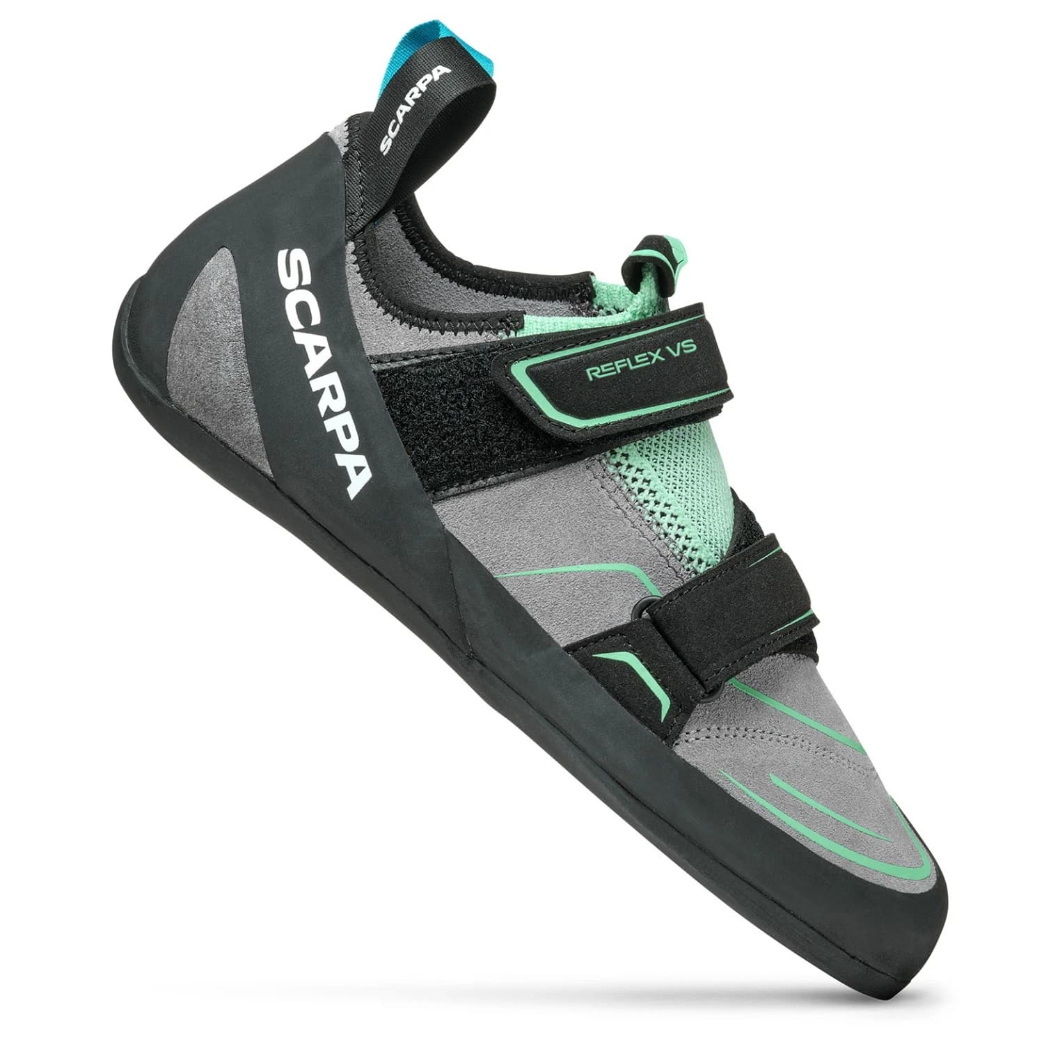 Дамски обувки с велкро Scarpa Women's Reflex VS Climbing shoes - Mint / Black