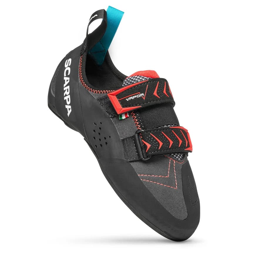 Обувки с велкро Scarpa Vapor V LV Climbing shoes - Smoke / Coral