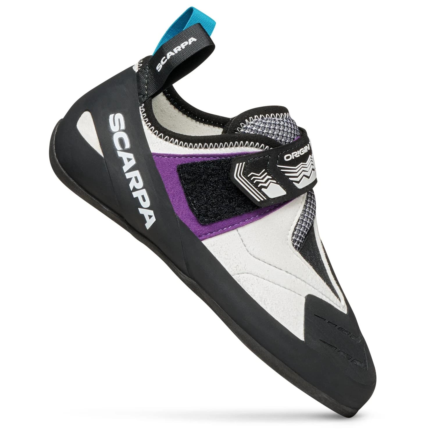 Обувки с велкро Scarpa Origin VS LV Climbing shoes - White / Purple