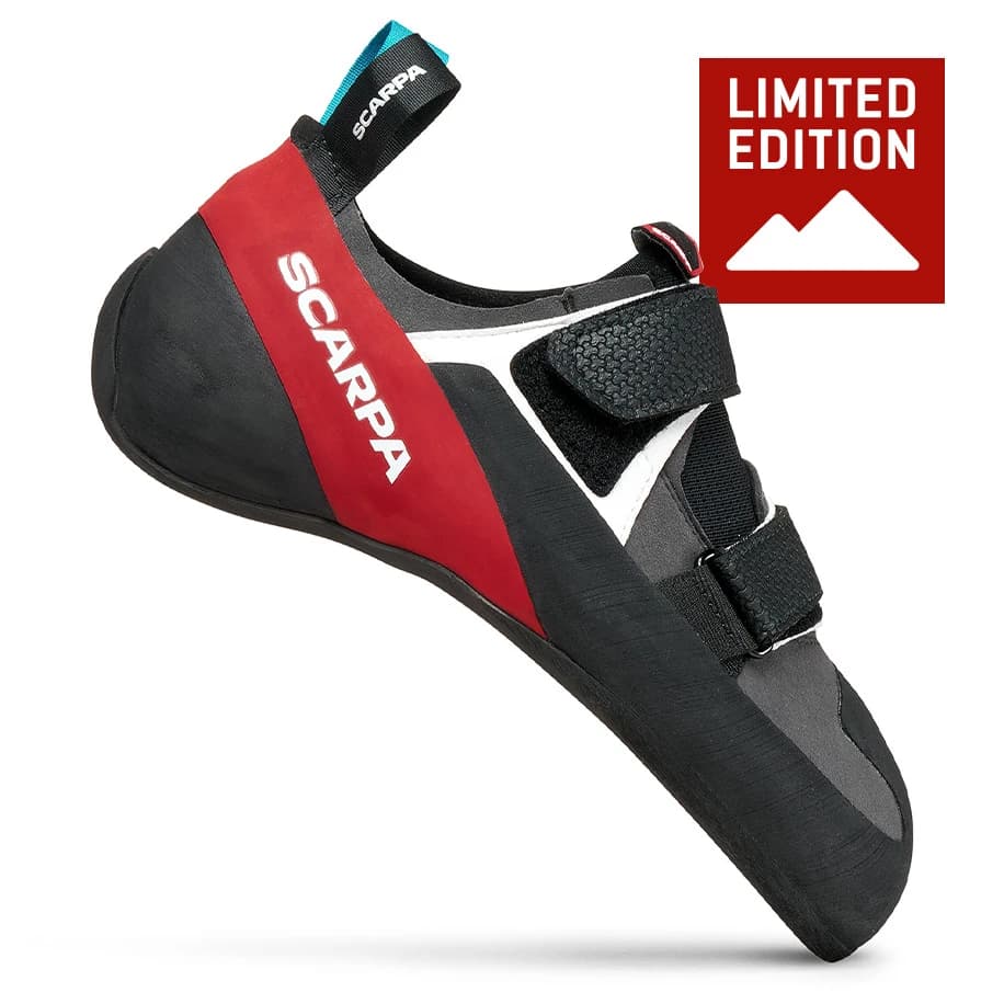 Обувки с велкро Scarpa ARPIA V Exclusive Climbing shoes - Shark / Red / White