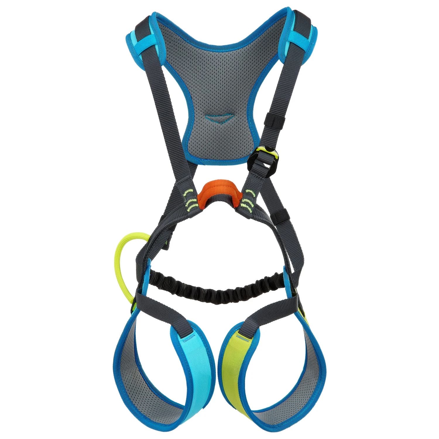 Детска сбруя за цяло тяло Skylotec Kid's Flik Full-body harness - Light Blue / Lime
