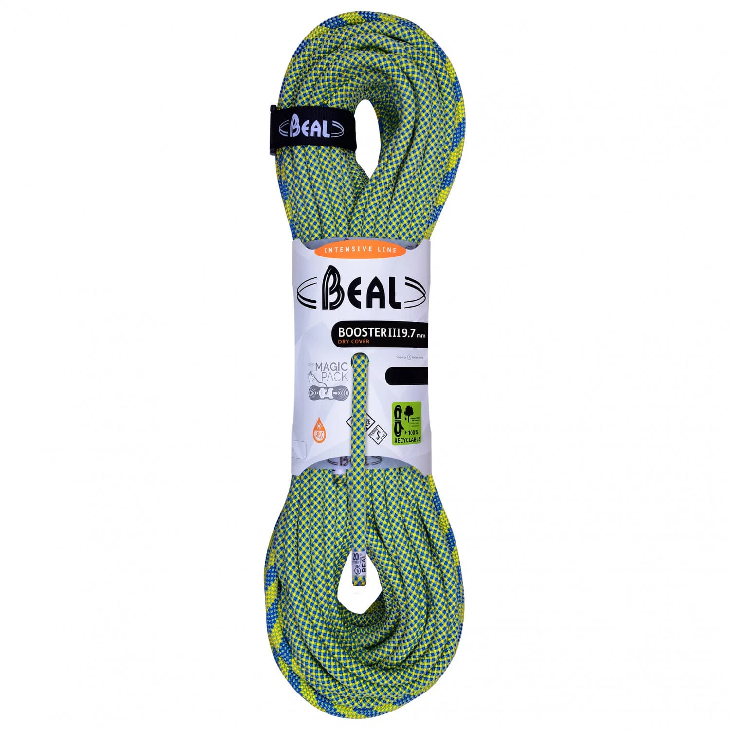 Единично въже Beal Booster III 9,7 mm Single rope - Safe Control Anis