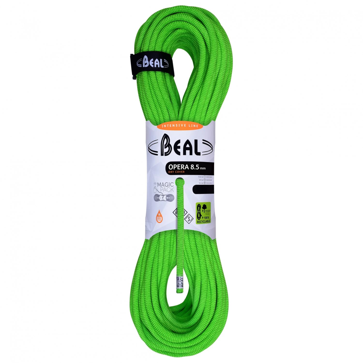 Единично въже Beal Opera 8,5 mm Single rope - Green