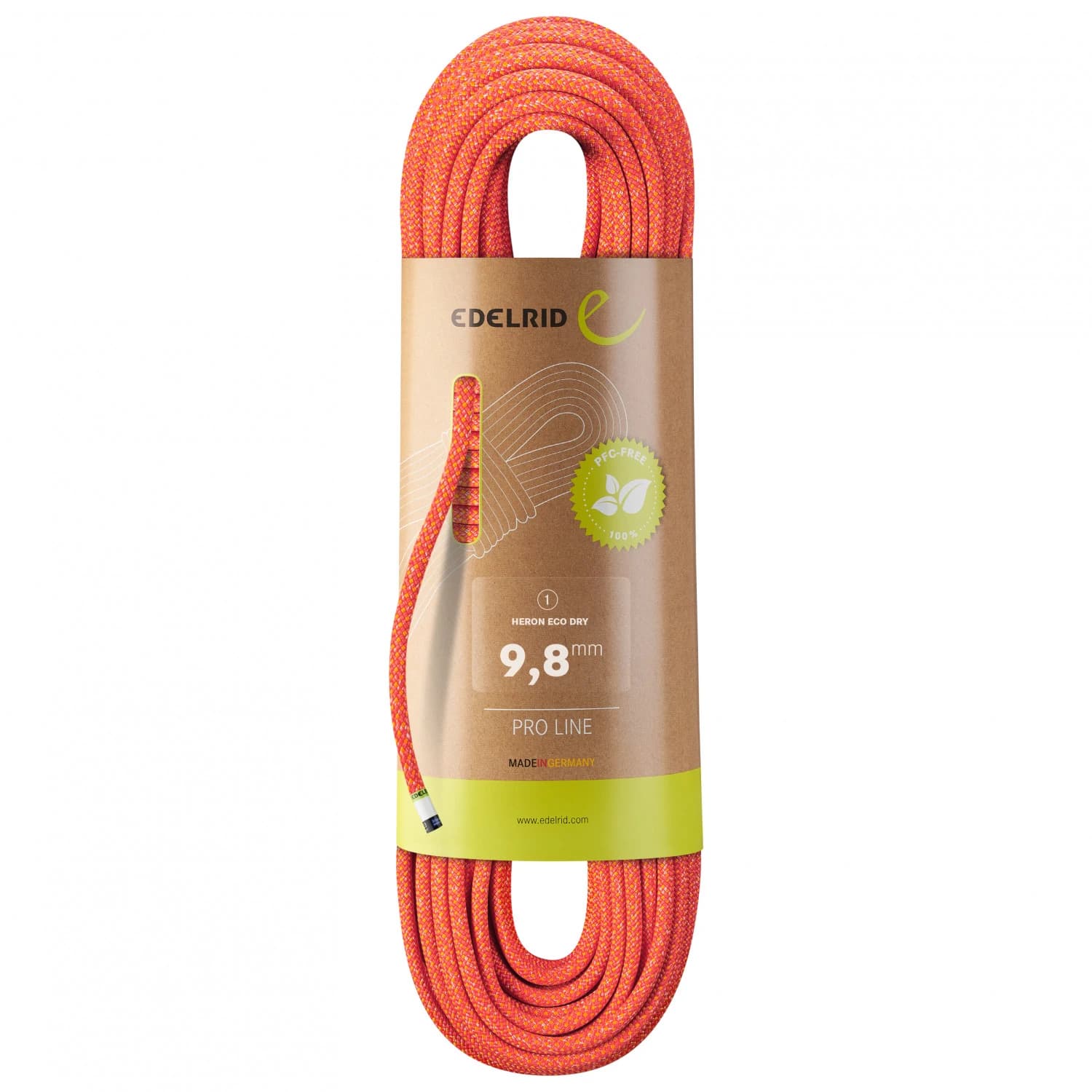 Единично въже Edelrid Heron Eco Dry 9,8 Single rope - Fire
